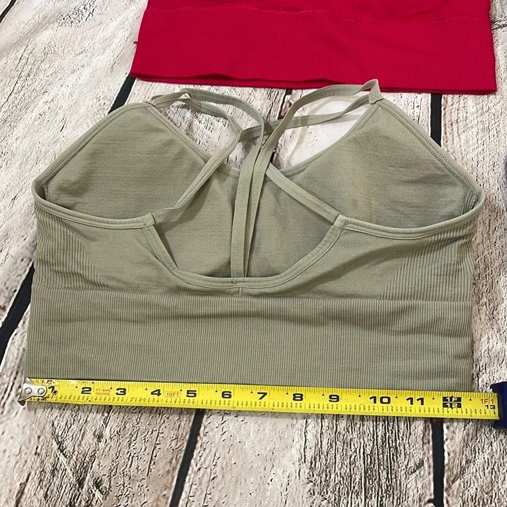 Lot of 5 criss cross various colors bralettes Medium - Picture 3 of 4